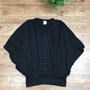 ✨Ella Moss Sleeveless Dolman Button Accent Top✨